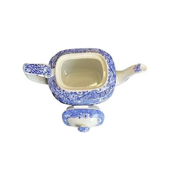 Vintage Spode Italian Blue Teapot 1980's England Estate - Picture 3 of 8